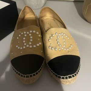 Chanel pearl espadrilles